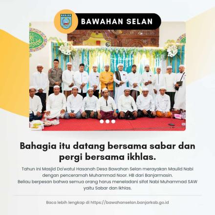 BAHAGIA ITU DATANG BERSAMA SABAR & PERGI BERSAMA IKHLAS